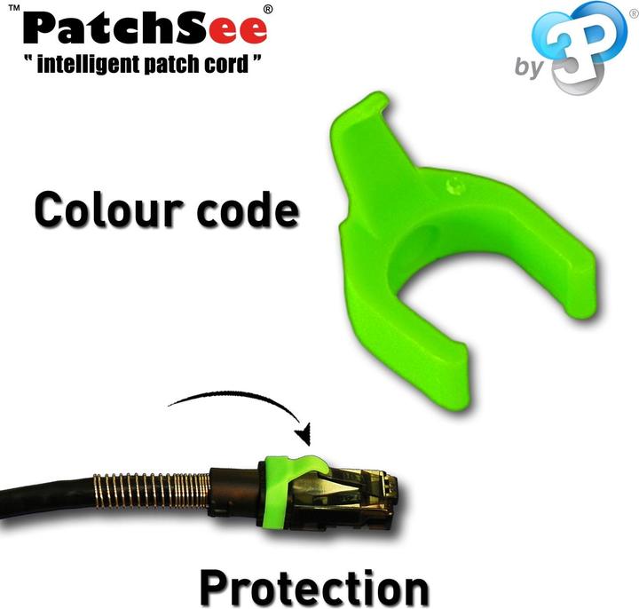 Produktbild PatchSee Kabel Clip Farbe Hellgrün, Set=