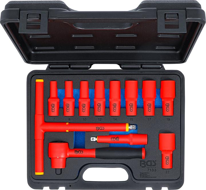 Actual product image BGS VDE socket spanner set (7 mm, 8 mm, 10 mm, 12 mm, 14 mm, 15 mm, 17 mm, 19 mm, 22 mm)