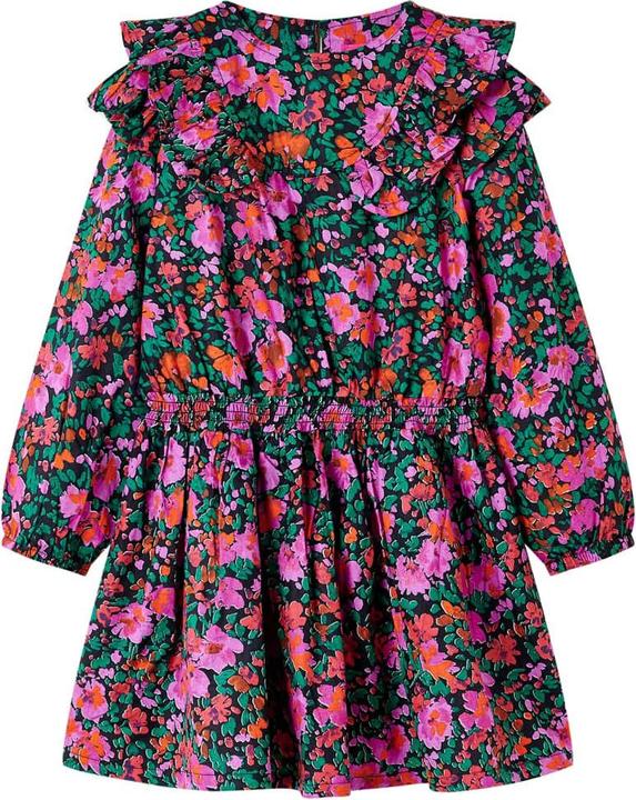 VidaXL Kinderkleid mit Langen Ärmeln Knallrosa 116,Material: 95 (116)