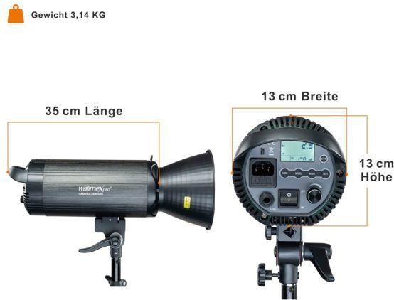 Image du produit Walimex pro Flash de studio Campaigner 600 HS (600 W, Tête de flash)
