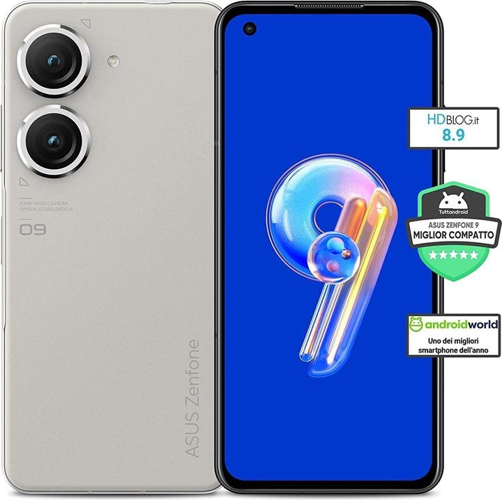 Produktbild ASUS Zenfone 9 (128 GB, Moonlight White, 5.92", Dual SIM, 50 Mpx, 5G)
