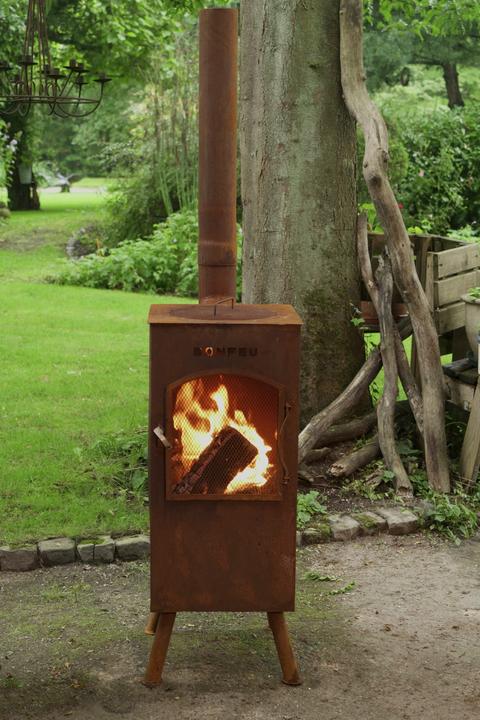 Produktbild Bonfeu BonCarr QLP Roest Tuinhaard - L 35 x B 35 x H 153 cm - Cortenstaal - bruin - Tuinhaard - Terrasverwa
