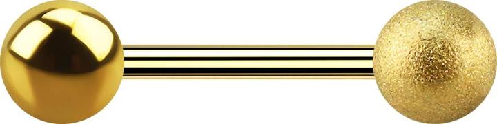 Immagine prodotto Star Piercing Bilanciere placcato in oro con palla e palla maculata (senza ottone, Acciaio chirurgico 316L)