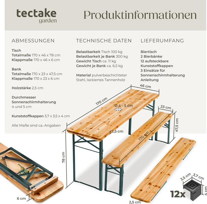 Immagine prodotto tectake Ludwig (46 cm)