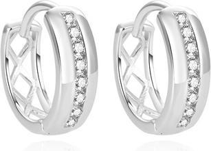 Image du produit Beneto Boucles d'oreilles en argent scintillant avec zircons AGUC1471 (L)