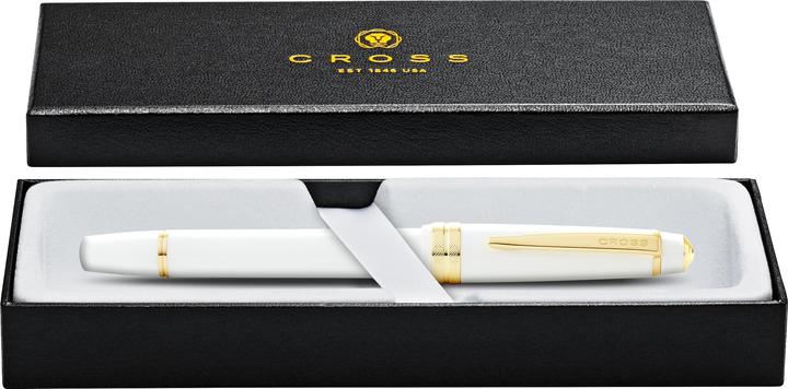 Immagine prodotto Cross Penna stilografica Bailey Light bianco/oro, extra-fine, in confezione regalo (Bianco/oro, 1 x)
