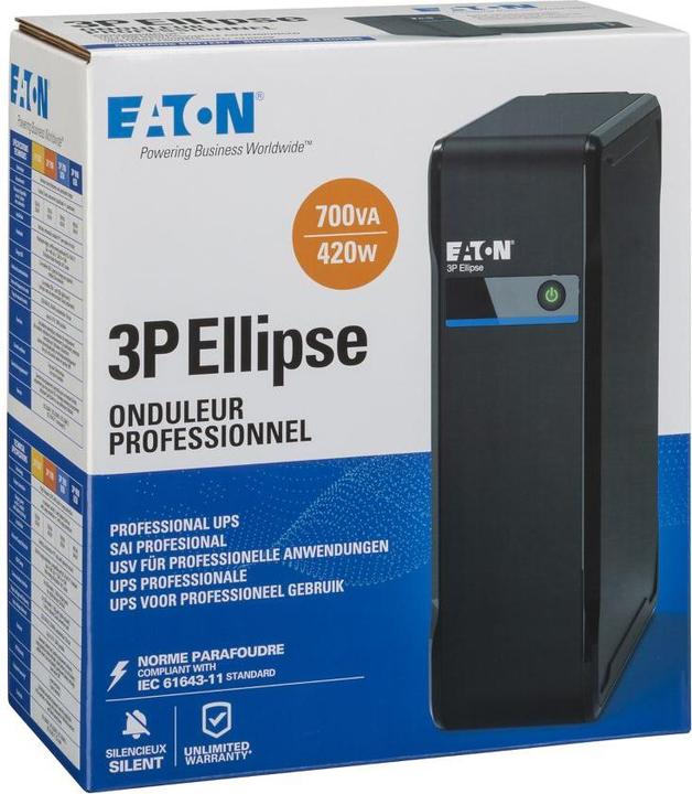 Image du produit Eaton USV 3P700I 700VA 420W IEC (0.70 VA, 420 W, Standby Onduleur)