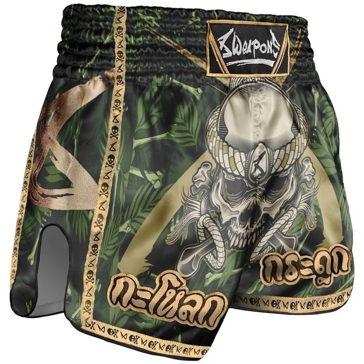 Immagine prodotto 8Weapons Muay Thai Shorts Bone Island Olive/Gold (XL)
