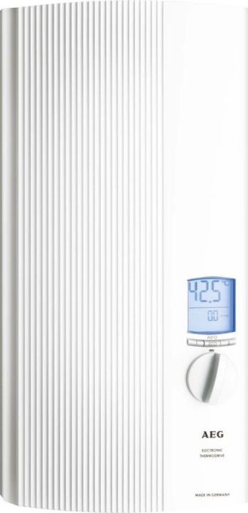 Actual product image AEG Haustechnik DDLE ÖKO TD 18/21/24 kW Fully electronic instantaneous water heater, LCD, ECO function, rain shower