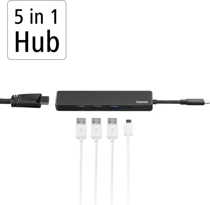 Produktbild Hama USB-C-Hub (USB-C, 5 Ports)