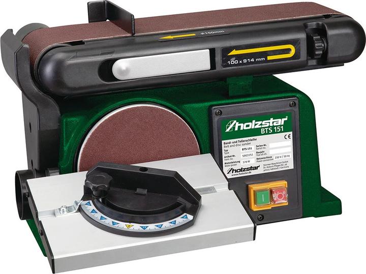 Immagine prodotto Magni Levigatrice a nastro e a disco Holzstar BTS151 (per legno dolce/legno duro, corpo macchina compatto) (Smerigliatrice, 370 W)