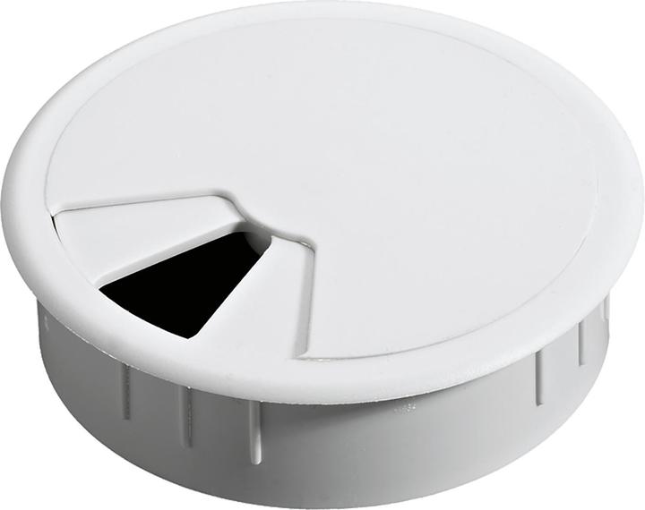 Produktbild Hettich Kabeldurchführung Kunststoff weiss Einlass-Ø 60 mm (Kabeldurchlass, 7 cm)