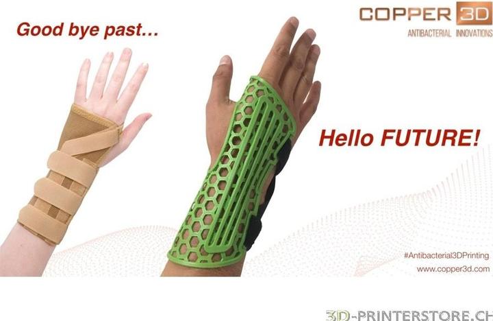 Immagine prodotto Copper 3D COPPER3D Filamento PLA PLACTIVE AN1 verde antibatterico 0.75kg 2.85mm (PLA, 2.85 mm, 750 g, Verde)