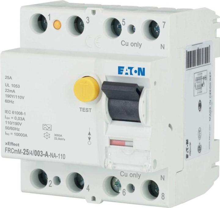 Actual product image Eaton RCD switch, 25A, 4p, 30mA, type A 167699