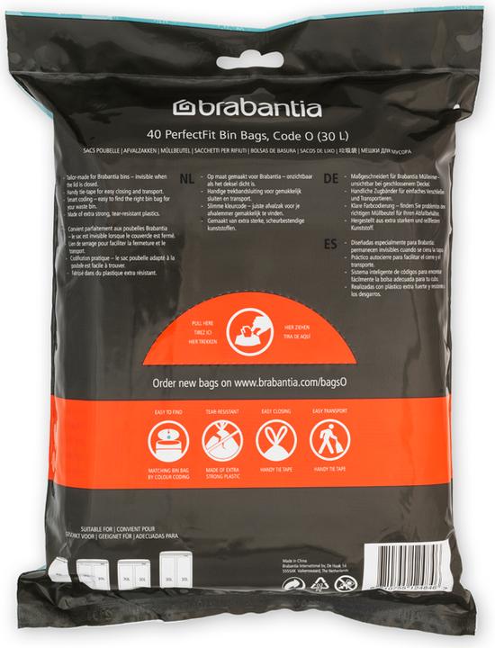 Immagine prodotto Brabantia PerfectFit cestino tipo O 30 L, 40 pezzi. (40 x, 30 l)