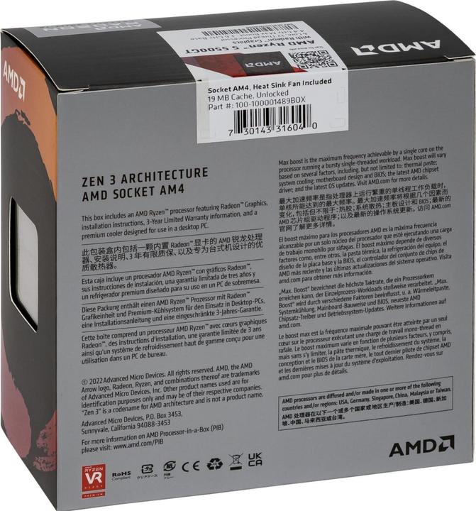 Produktbild AMD Ryzen 5 5500GT (AM4, 3.60 GHz, 6 -Core)