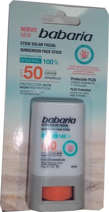 Actual product image Babaria SUNSCREEN STICK SPF50 20GR (Sun stick, SPF 50, 20 g)
