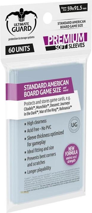 Actual product image Ultimate Guard Card Sleeve Standard American Board Game Sleeves 60