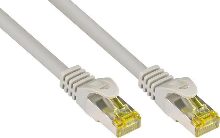 Image du produit Good Connections Câble patch RJ45 avec câble brut Cat.7 et protection de nez de verrouillage (RNS®), S/FTP, PiMF (S/FTP, CAT7, 0.25 m)