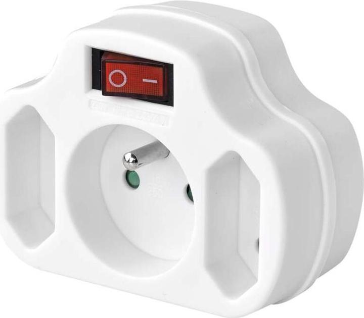 Image du produit Emos Distributeur de prises avec interrupteur 1 prise sans + 2x Euro blanc (P0029) (2 x)