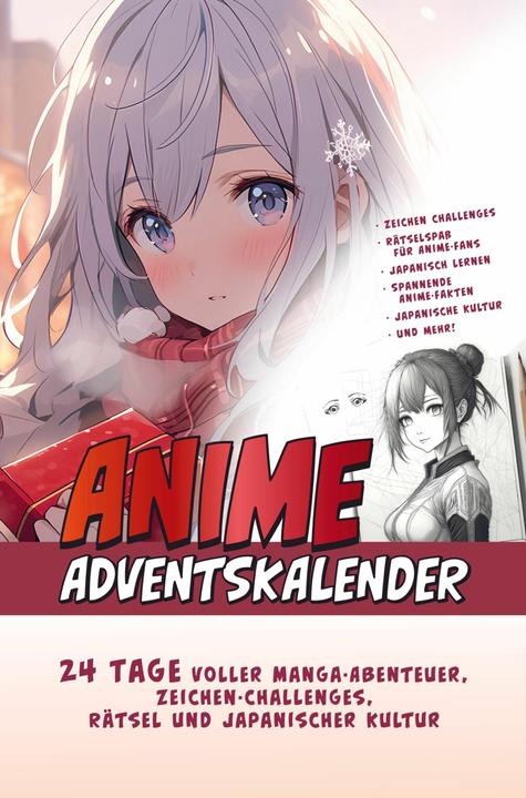 Actual product image The Great Anime Advent Calendar: 24 days full of manga adventures, drawing challenges, puzzles and