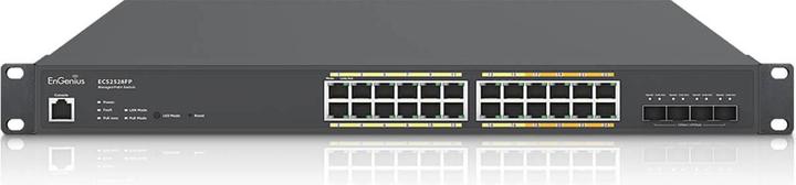 Actual product image EnGenius Cloud Managed Switch 16-port GbE + 8-port Multi-GbE PoE+ 410W, 4x SFP, L2, ECS2528FP (28 Ports)