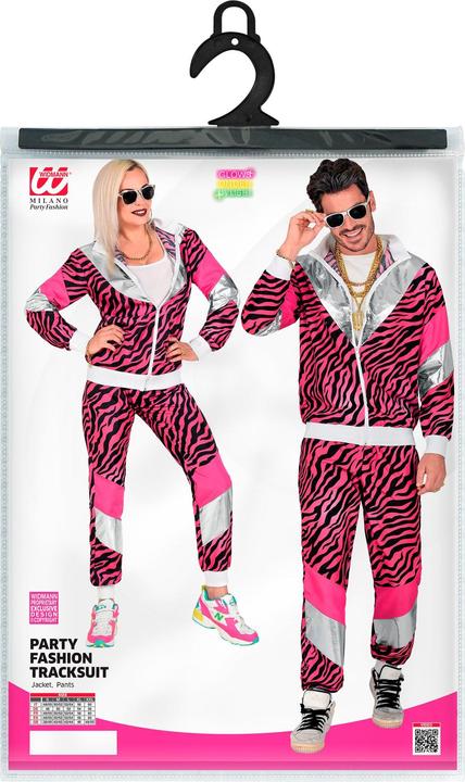Produktbild Widmann 80er Jahre - Pinker Tiger Trainingsanzug (XL)