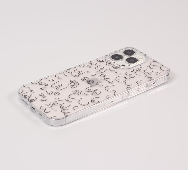 Immagine prodotto PhoneLook Cover it Silicone Cover Divertente Tatuaggio del seno con cartone animato (Apple iPhone 13 Pro Max)