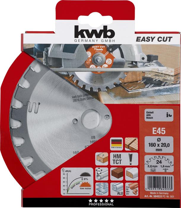 Produktbild kwb Kreissägeblatt Hm 160X20 45E