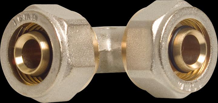 Actual product image Profec Winkel 90° Messing Vernickelt 16 mm Klemm Typ Alu-PE-X