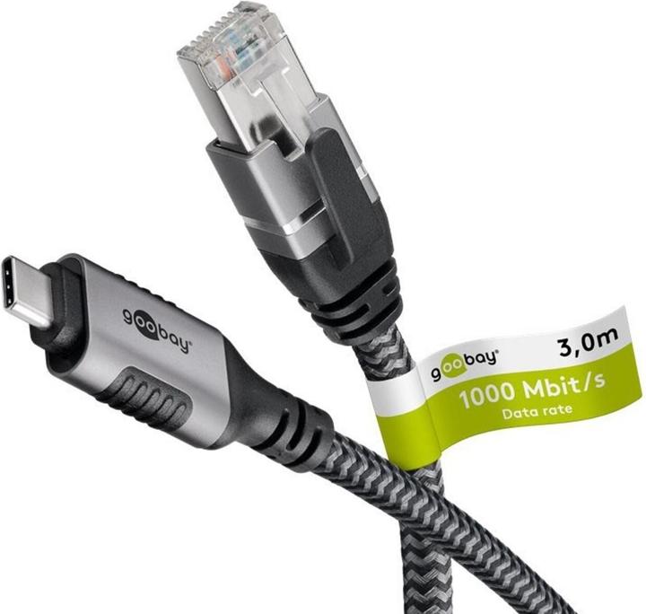 Actual product image Goobay Ethernet cable USB-C to RJ45 (USB-C, RJ45 (1x))