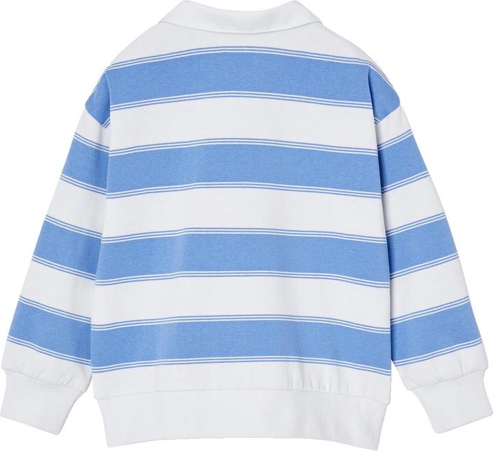 Produktbild Vertbaudet Gestreiftes Jungen Sweatshirt mit Polokragen und Recycling-Polyester (152)