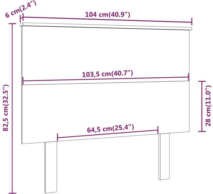 Actual product image VidaXL Farkas (104 x 6 x 82.5 cm)