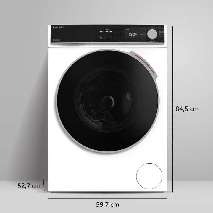 Actual product image Sharp ES-NFB714CWA-DE (7 kg, Left)