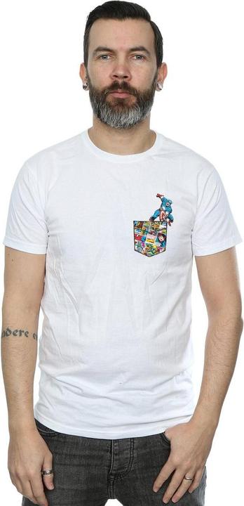 Produktbild Captain America Faux Pocket TShirt (M)