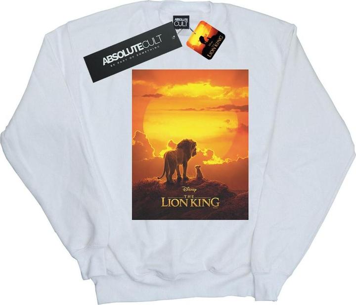 Actual product image Disney Girls The Lion King Movie Sunset Poster Sweatshirt (140, 146)