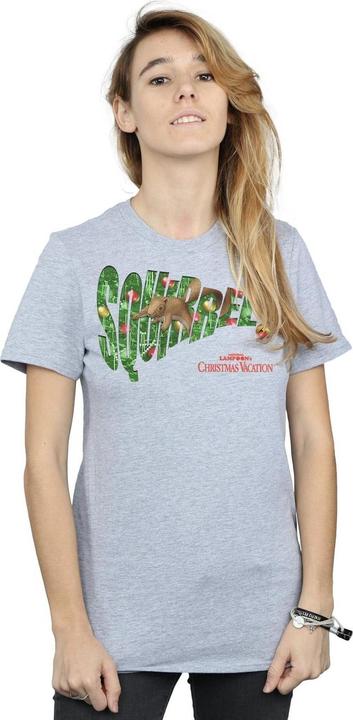 Actual product image National Lampoon´s Vacation Womens/Ladies Squirrel Tree Cotton Boyfriend T-Shirt (3XL)
