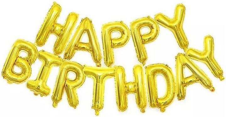 Actual product image Hermex Happy birthday letter balloon