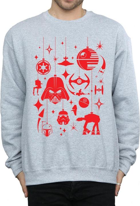 Actual product image Star Wars Mens Christmas Decorations Sweatshirt (S)