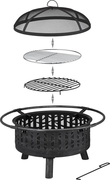 Immagine prodotto Relaxdays Braciere da-esterno (75 cm)