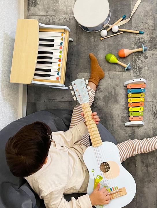 Actual product image small foot Maracas Groovy Beats (German, French, Italian, English)