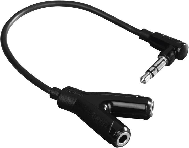 Produktbild Hama 3.5mm Klinken-Stecker - 2 x 3.5mm Klinken-Kupplung (0.20 m)