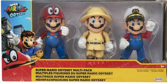 Immagine prodotto Nintendo Set di 3 figure di Super Mario Mario Odyssey, 10 cm