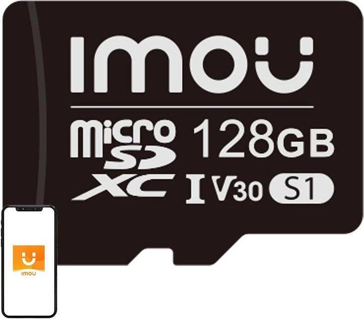 Image du produit Imou Carte mémoire 128 Go microSD (UHS-I, SDHC, 10/U3/V30, 95/38) (128 Go, microSD, U3, UHS-I)