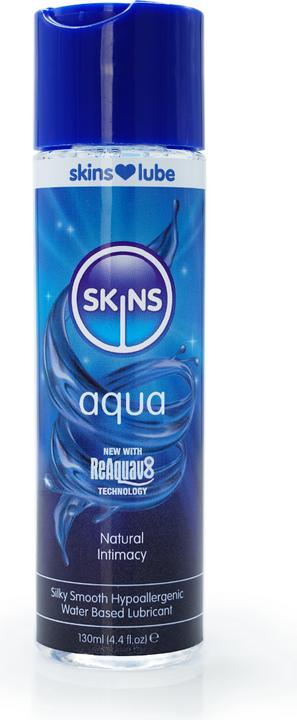 Actual product image Skins Aqua" Natural Intimacy 130ml reactivatable water-based lubricant gel (130 ml)
