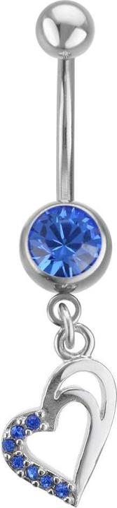 Bijouteria Bauchpiercing (Chirurgenstahl 316L, Kristall, Messing rhodiniert)