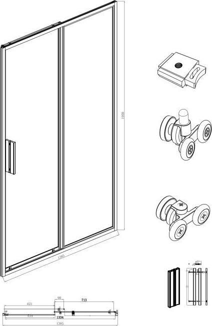 Image du produit Shower Design Toroni (195 cm, 140 cm, 195 cm)