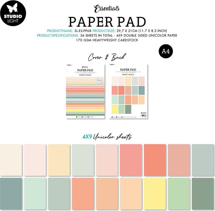 Immagine prodotto art by marlene Tampone di carta "Sweet Peach" 36 foglie Essentials (18 g/m², 36 x)
