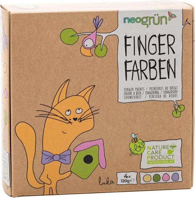 Image du produit Neogrün Peinture au doigt Luka (Jaune, Violet, Vert, Pink)