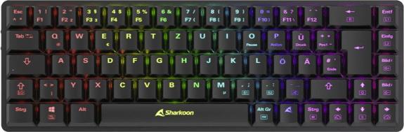 Produktbild Sharkoon PureWriter W65 Black Kailh Brown DE (DE, Kabellos, Kabelgebunden)